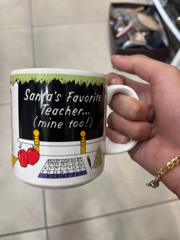 Santa’s favorite teacher mug - Mugs*