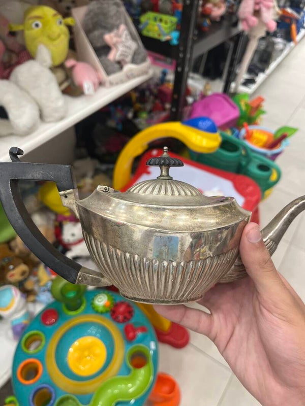 vintage silver-plated teapot - Brass*