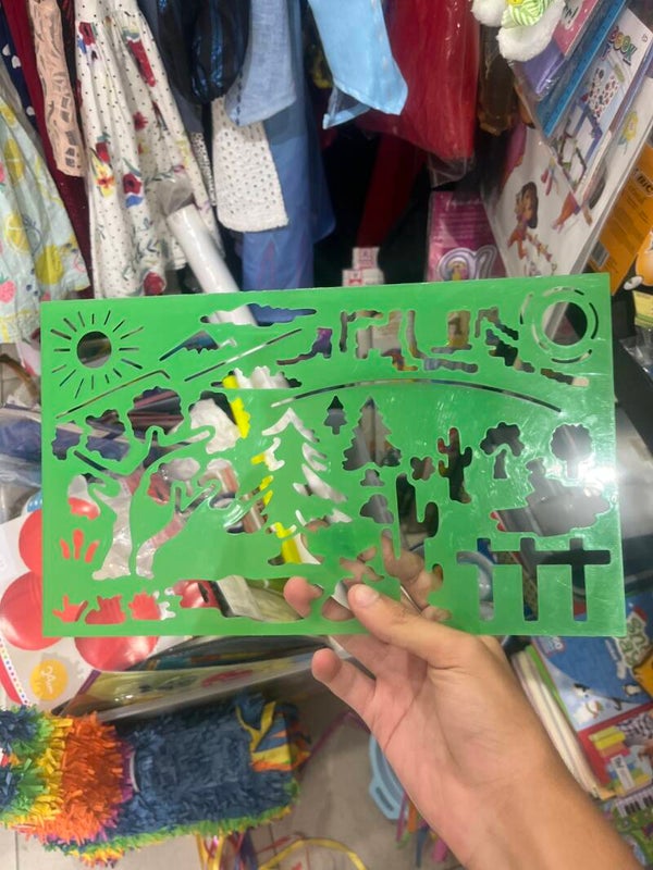 Green Forest Stencils - Stationery