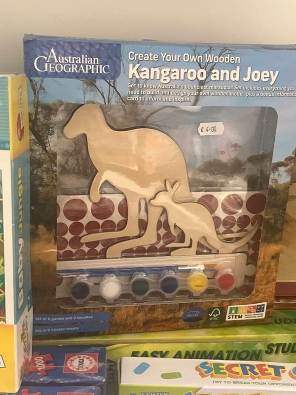 Create your own wooden Kangaroo and Joey - Games*
