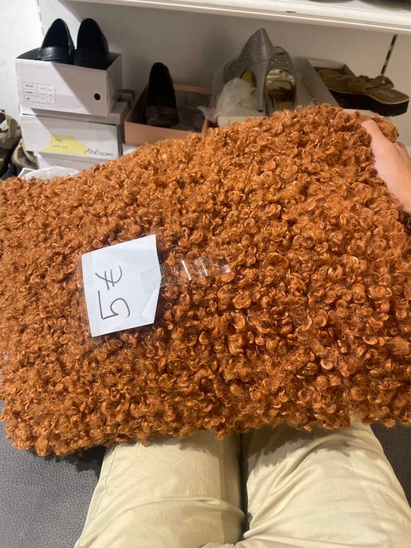 cozy rust brown throw pillow - pets*