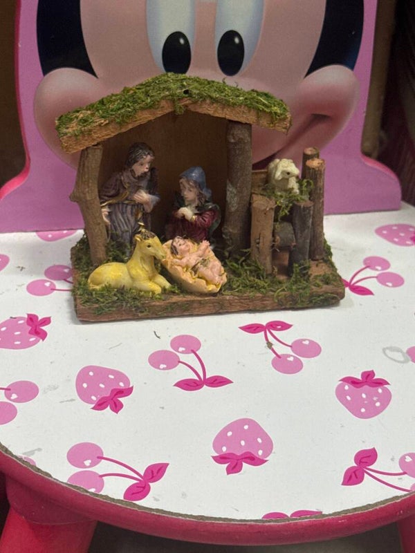 miniature rustic Nativity scene - religous*