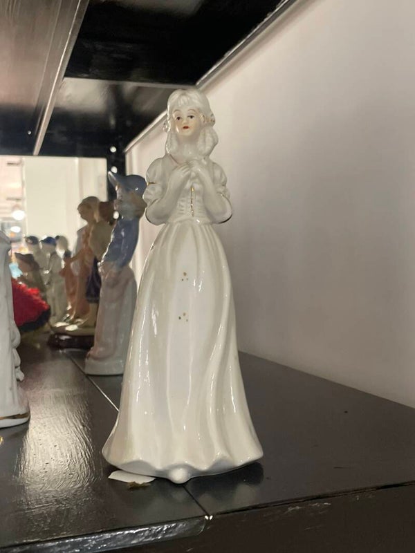 Porcelain Lady Figurine - Figurines*