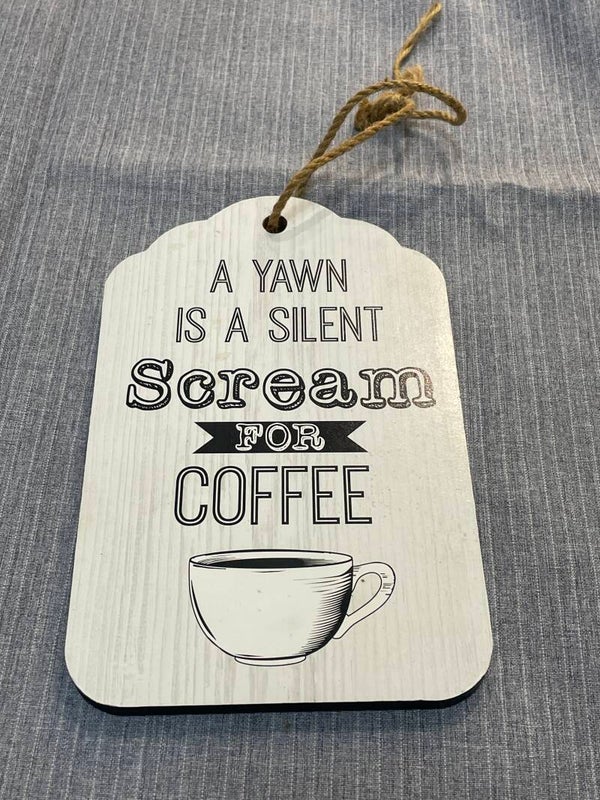 Wooden Hanging Morning Quote - Decor