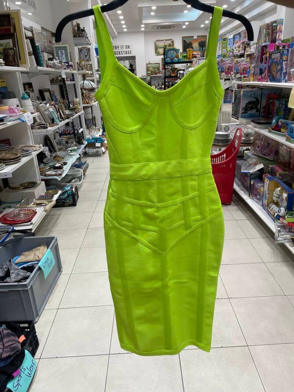 Green Bodycon Dress - Size S***