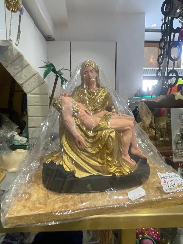 Handmade Virgin Mary and Jesus Figurine - Crafts*