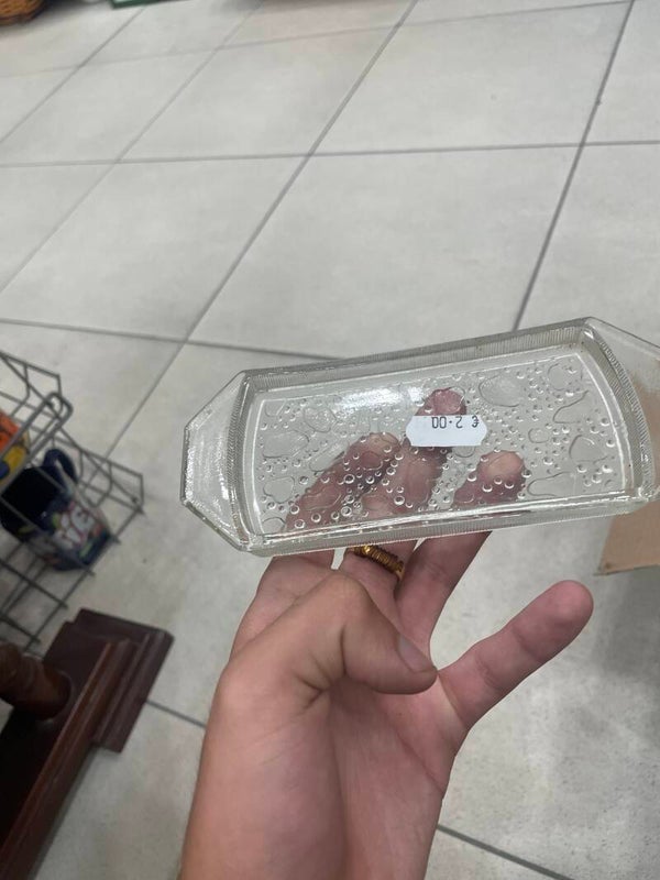 Vintage Glass Trinket Dish - Collectibles*