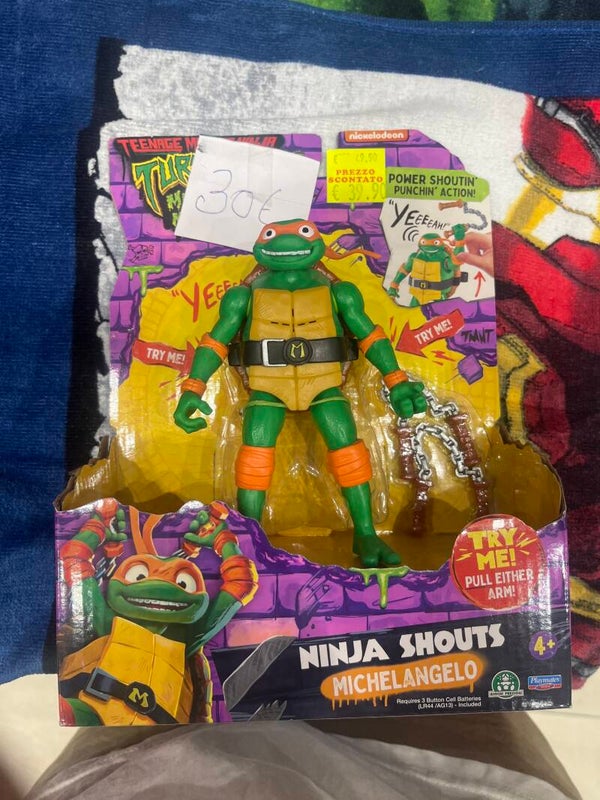 Teenage Mutant Ninja Turtles Ninia Shouts Michealangelo - Toys*