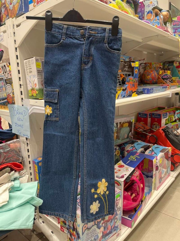 Girls Denim Pants - Size 8 Years