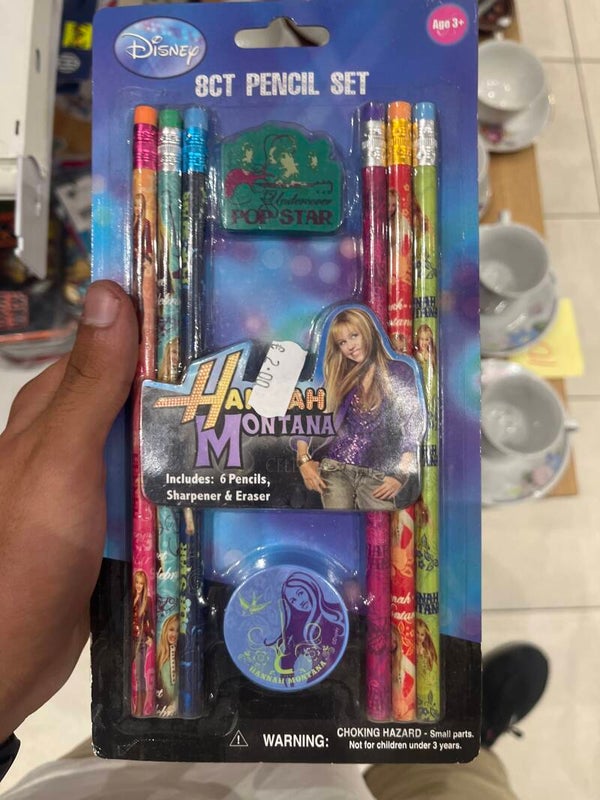 Hannah Montana 8CT pencil set - Stationary*
