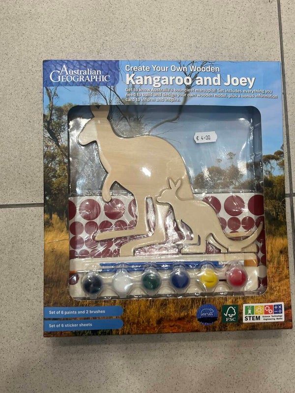 Create your own wooden Kangaroo and Joey - toys*
