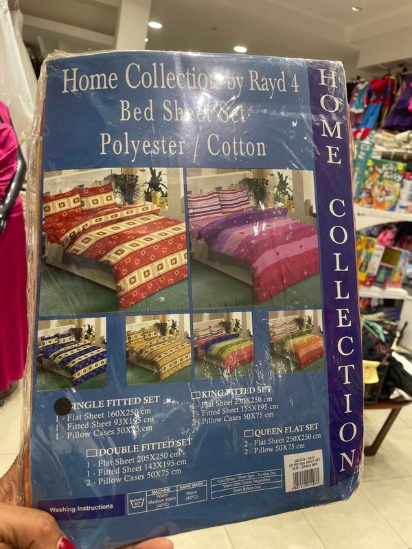 Single Fitted Bed Sheets + 2 Pillow Cases - New - Supplies