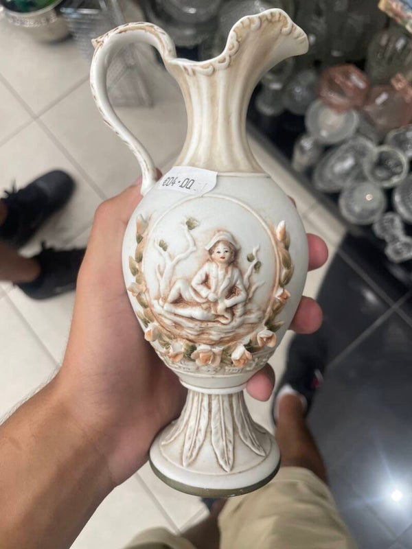 vintage Lefton bone china pitcher vase - Collectibles*
