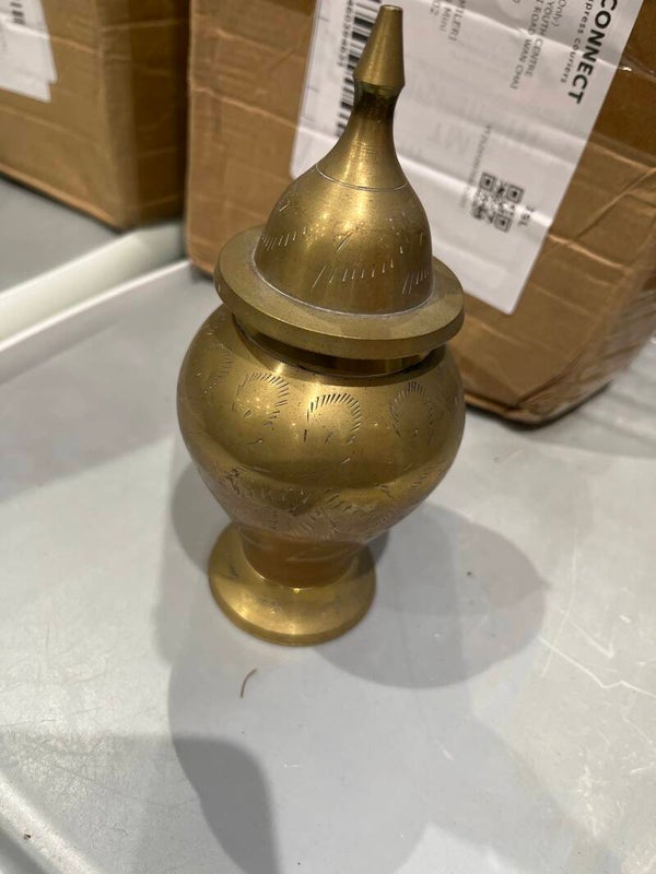 Vintage Brass Urn-Brass***