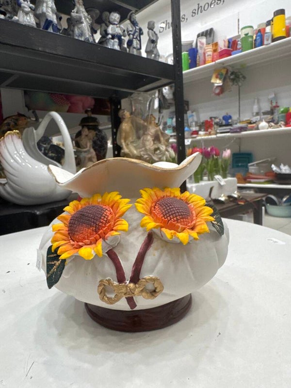 Ceramic Sunflower Vase - Decor*