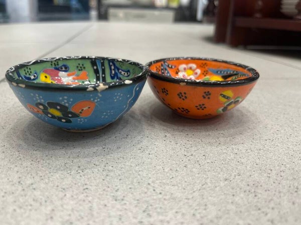 Ceramic hand painted small bowl- Supplies ***