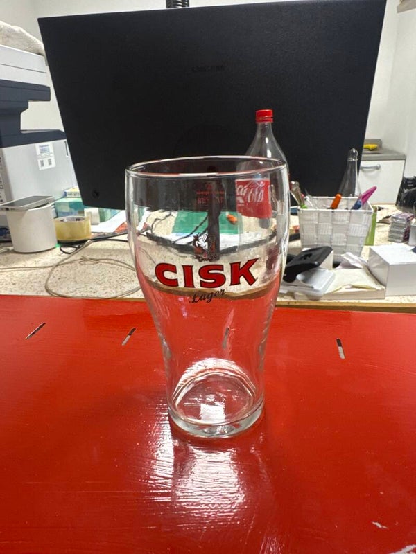 Collectable Cisk Lager beer glass- glass
