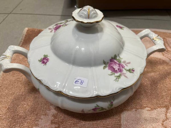Porcelain lidded serving bowl- Supplies ***
