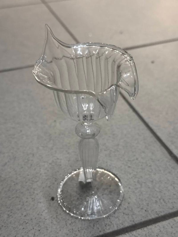 Clear Glass candle holder- Decor ***