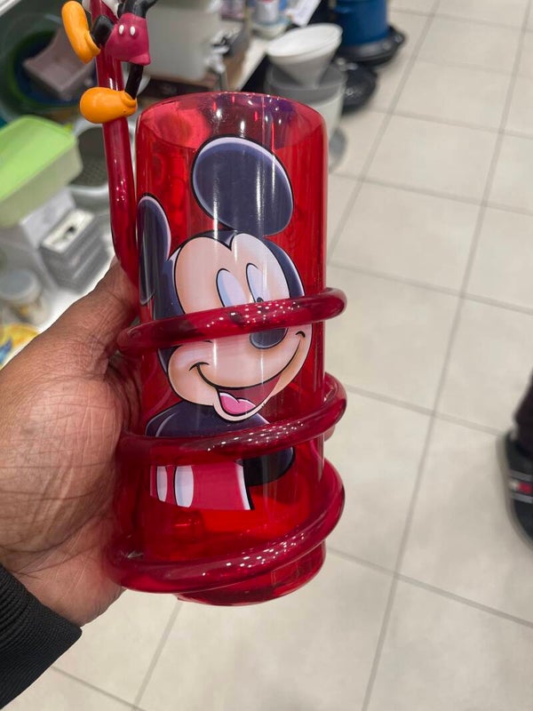 Mickey Mouse Glass with Straw - Stationery