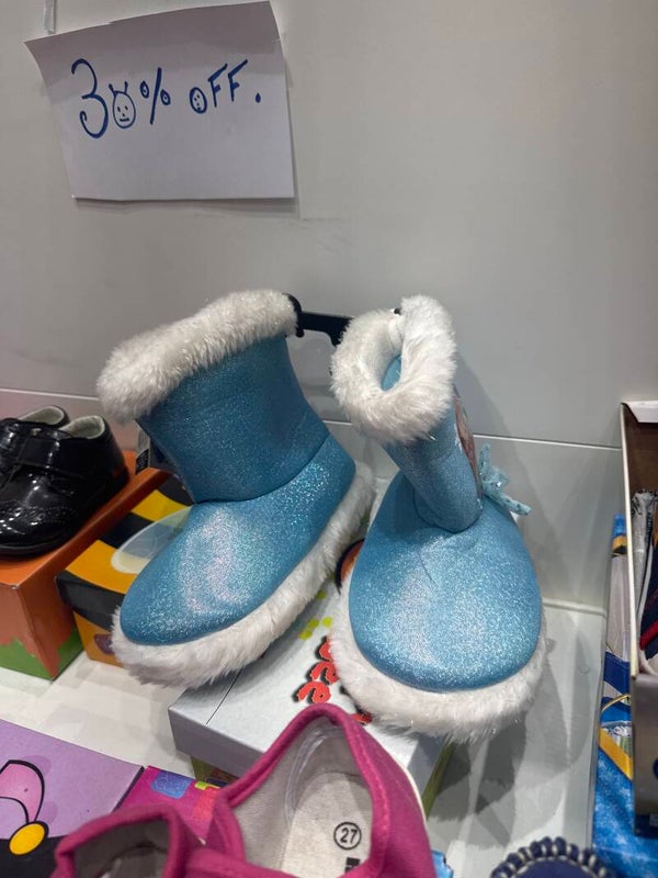 Girls Frozen Boots - Size 29/30