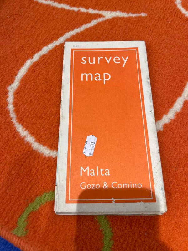 Vintage Survey Map of Malta, Gozo and Comino - Collectibles