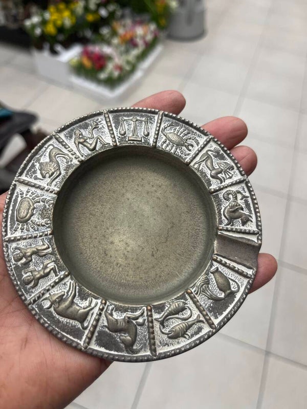 Old Zodiac Ashtray - Brass