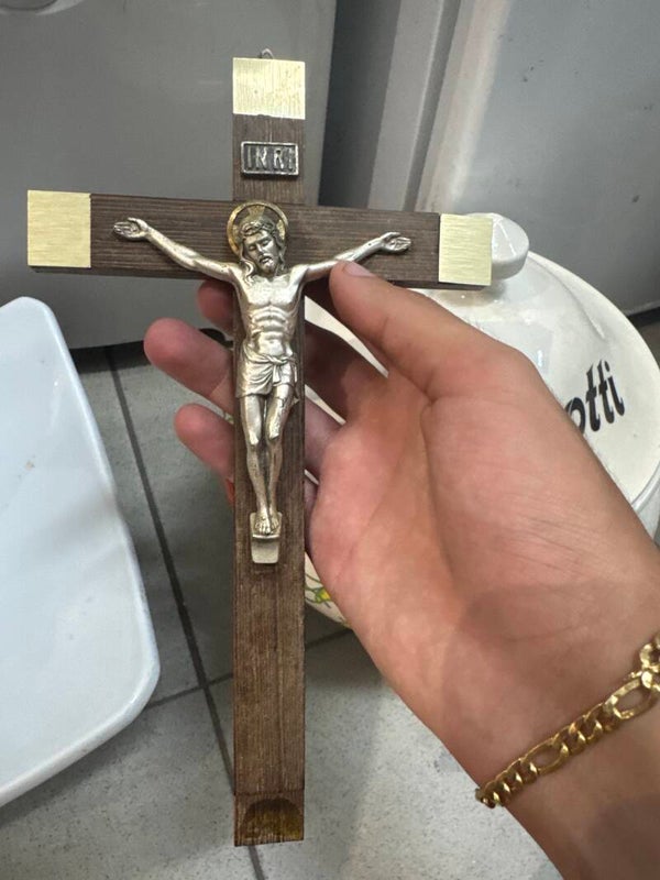 wooden wall crucifix - Religious*