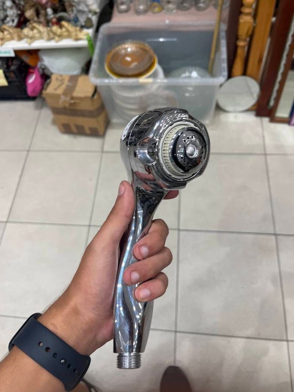 chrome-plated handheld shower wand - Supplies*