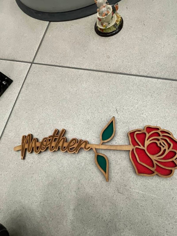 Mother Wooden Flower - Decor*