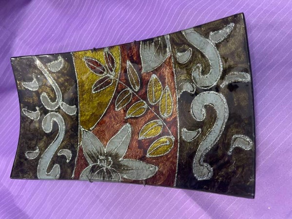 Curved-Glass Serving Tray - Decor
