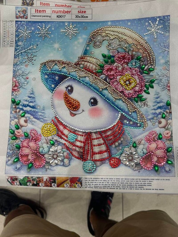 5D Snowman DIY - Diamond Painting - Crafts