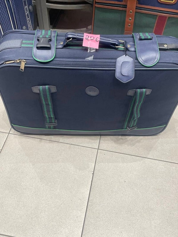 navy blue soft-sided vintage suitcase - Travel*