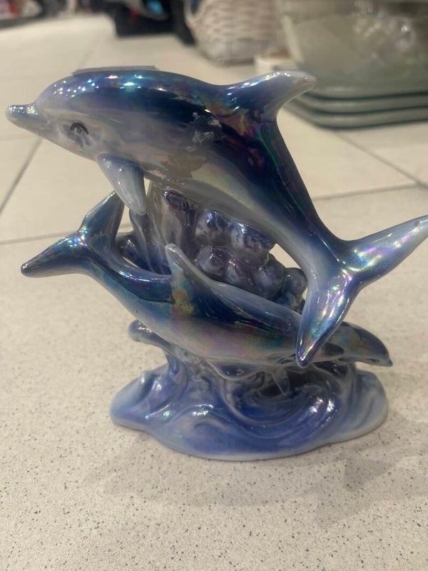 Porcelain Dolphins - Figurines
