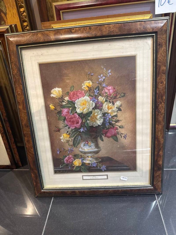 Vintage Floral Print and Frame - Frames*