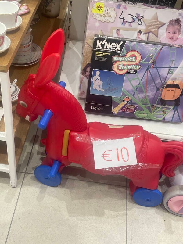 Red donkey Riding toy - toys*