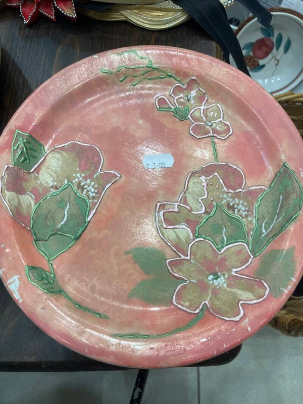 Hand-Painted Floral Plate Austrslia - Decor