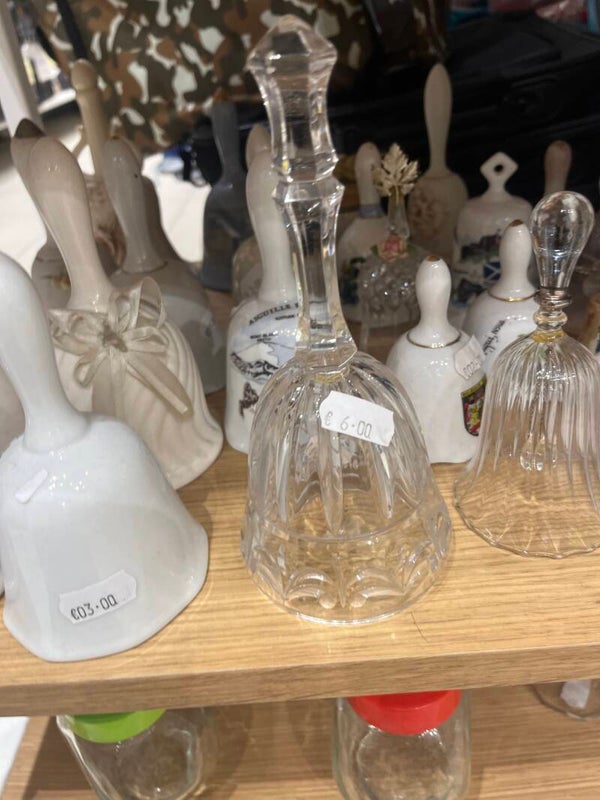 glass dinner bell - collectibles*