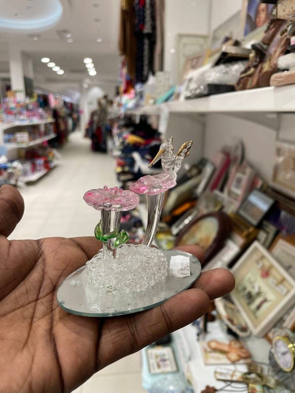 Vintage Hummingbird Glass - Decor