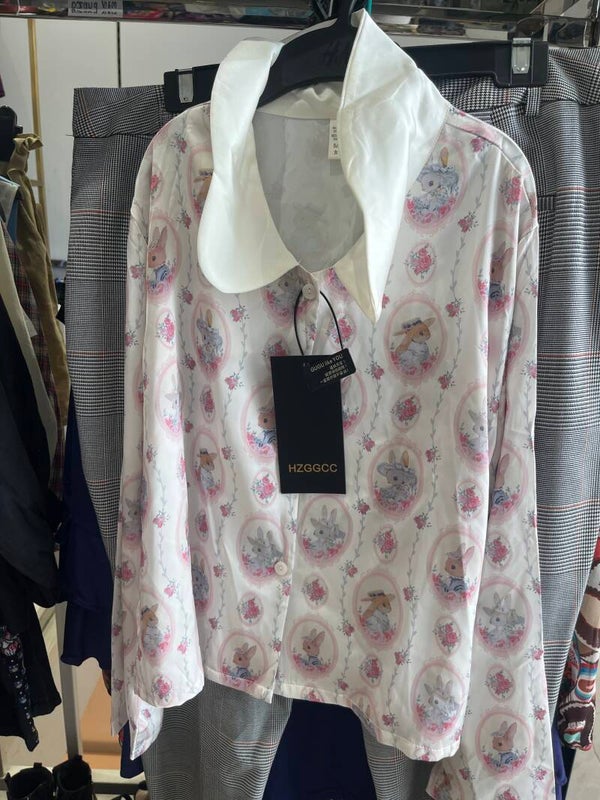 Woman’s long sleeve pajama shirt size medium - clothes