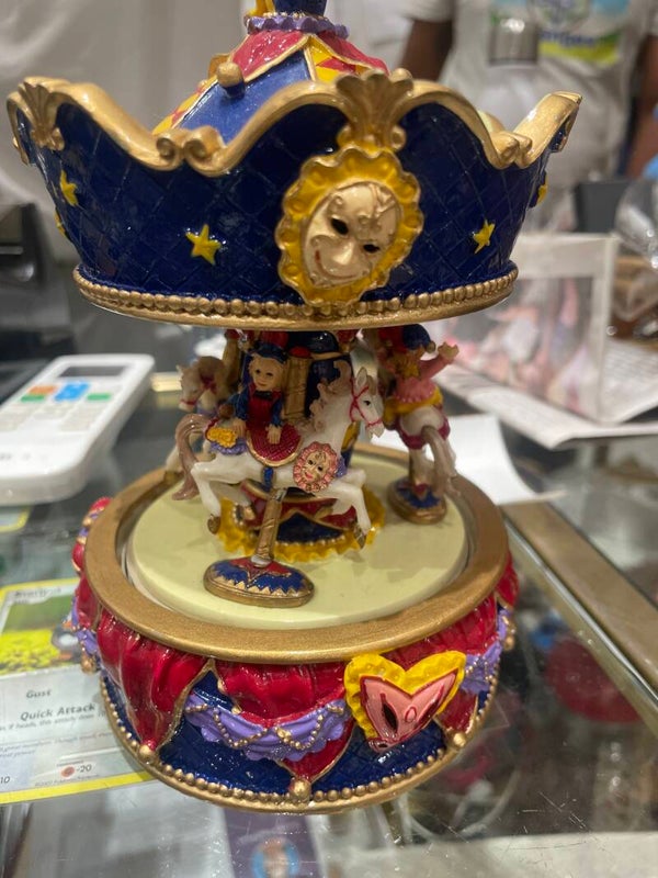 Vintage Jester-Themed Carousel - Decor