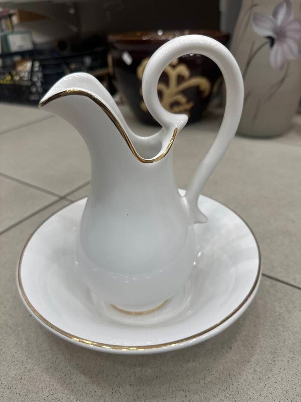 Vintage Ceramic Wash Pitcher and Basin-Supplies***