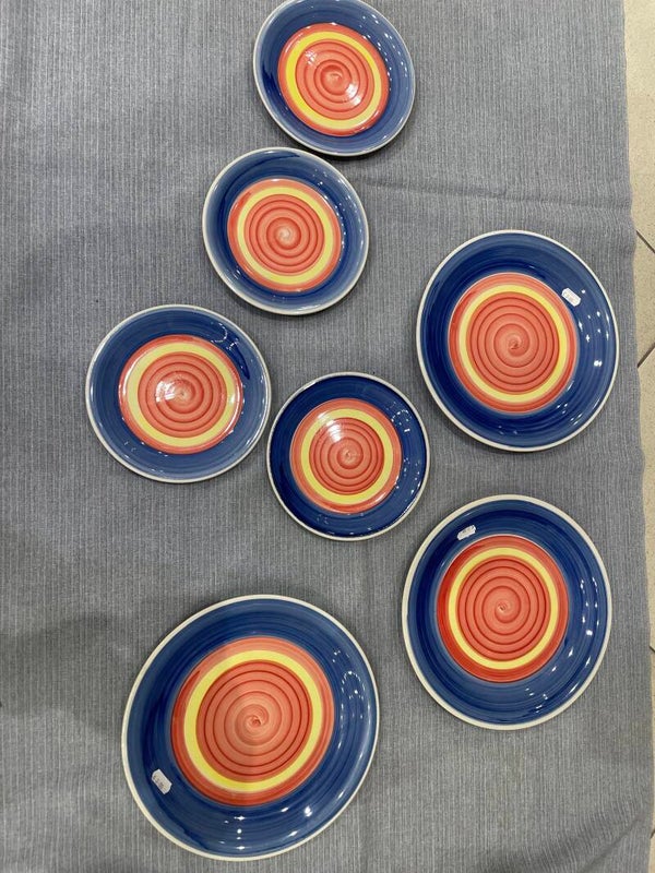 Ceramic Plates - Set of 7 - Supplies