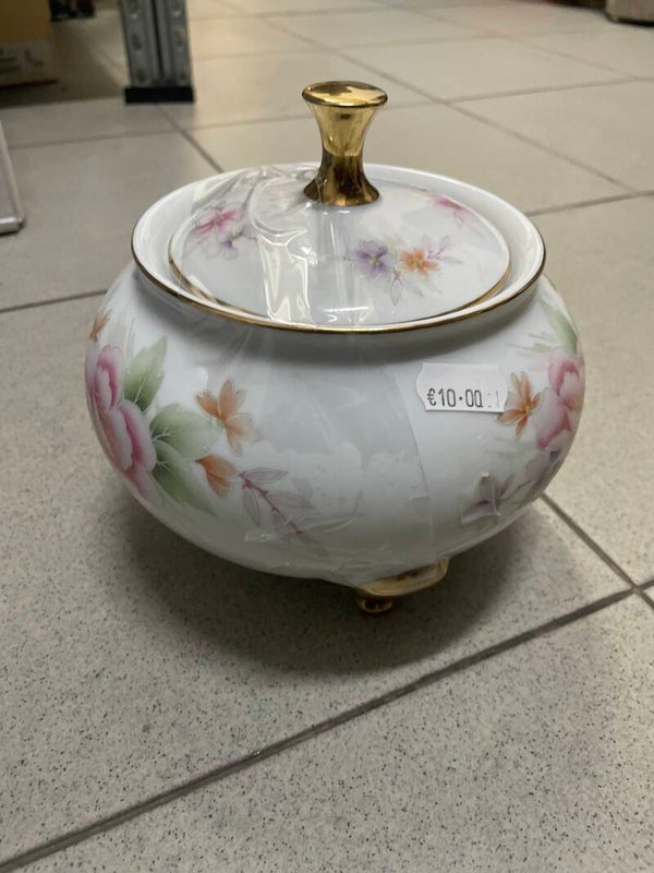 vintage porcelain jar-  Supplies ***