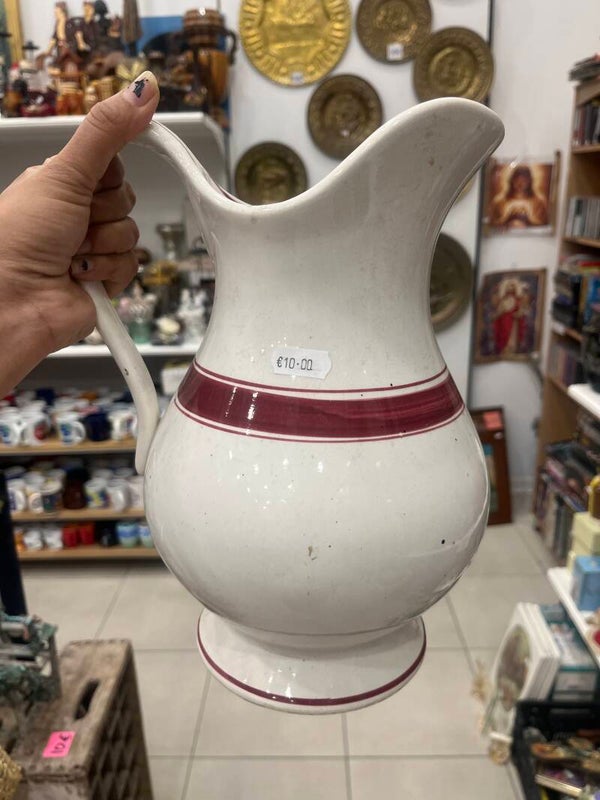 Vintage Ceramic Wash Pitcher-Decor***