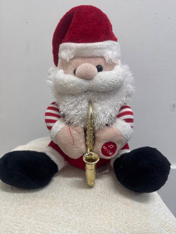 Father Christmas Playing The Saxophone Soft-toy - Toys*