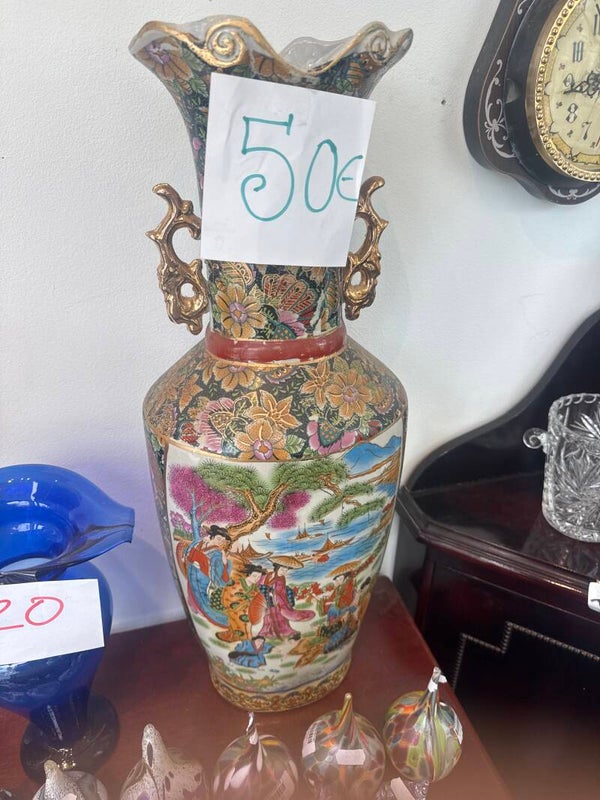Japanese-style Satsuma ceramic Vase - Decor*