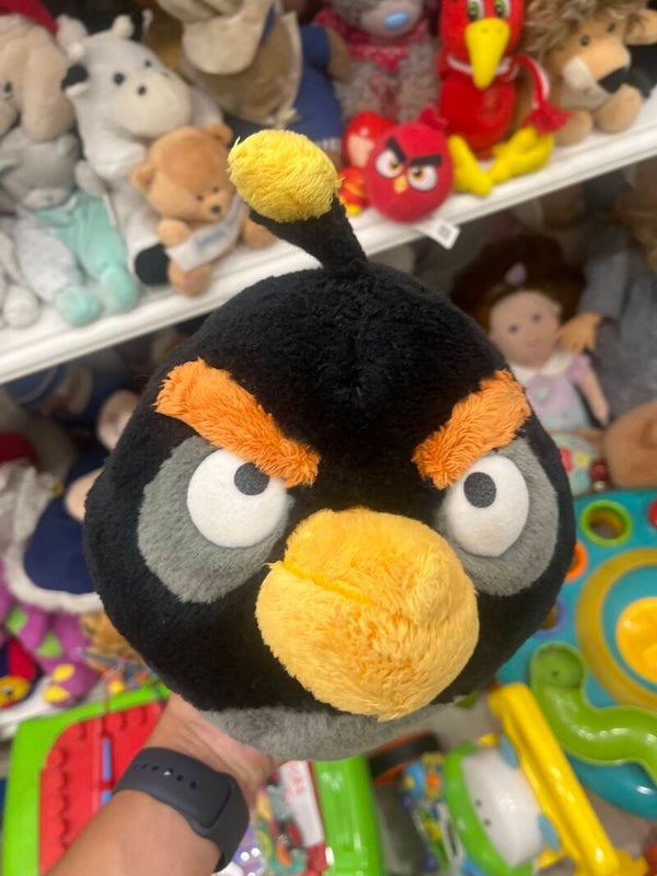 Black Angry Bird soft toy - toys*