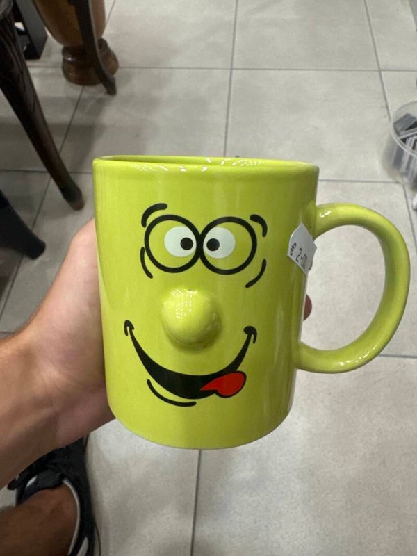 Green Mug with Face - Mugs*