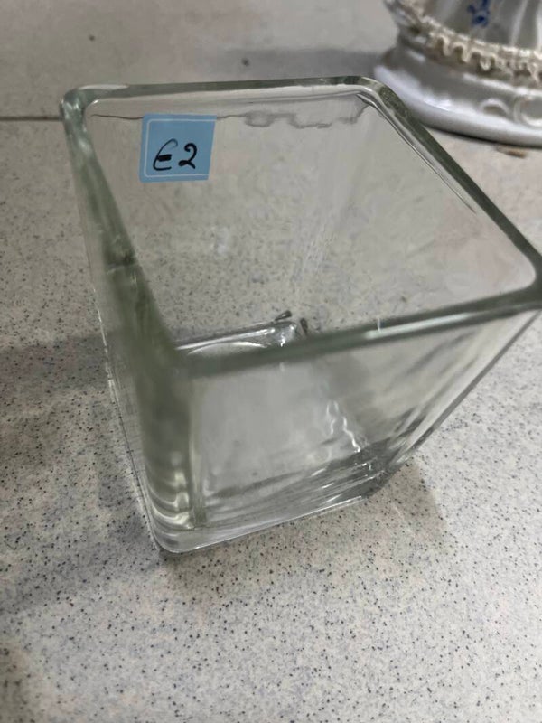 Clear glass candle holder- Candles ***